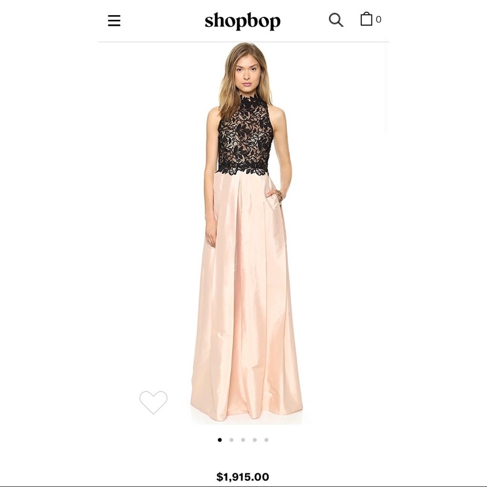 Patricia Bonaldi PatBO Taffeta & Lace Gown - Picture 3 of 11